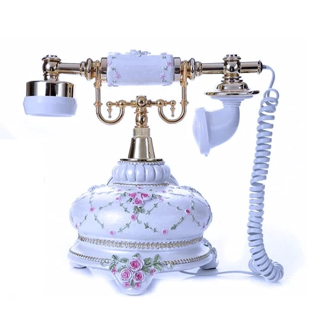 Alt view image 4 of 7 - Rotary Dial Telephone Retro Old Fashioned Landline Phones with Classic Metal Bell,Corded Phone for Home and Decor