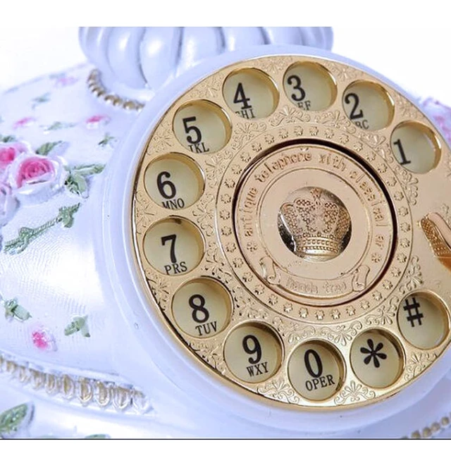 Alt view image 5 of 7 - Rotary Dial Telephone Retro Old Fashioned Landline Phones with Classic Metal Bell,Corded Phone for Home and Decor
