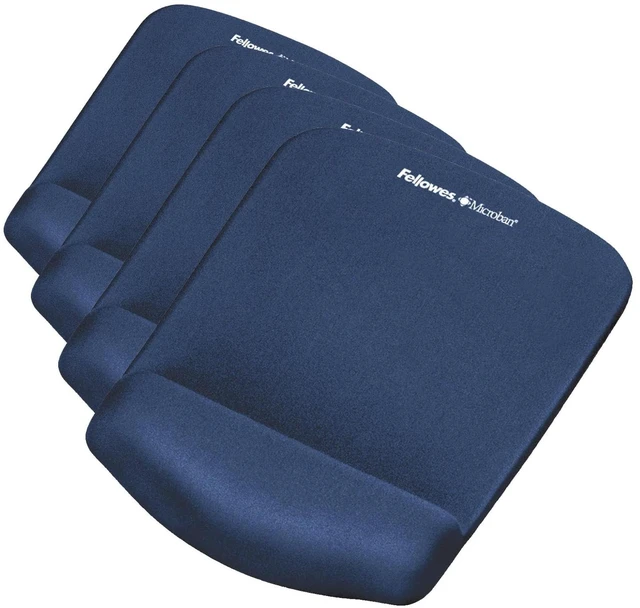 Main image of PlushTouch Foam Mouse Pad Wrist Support with MICROBAN - Blue (9287301) (Pack of 4)