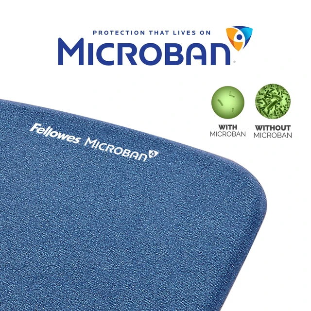 Alt view image 2 of 7 - PlushTouch Foam Mouse Pad Wrist Support with MICROBAN - Blue (9287301) (Pack of 4)