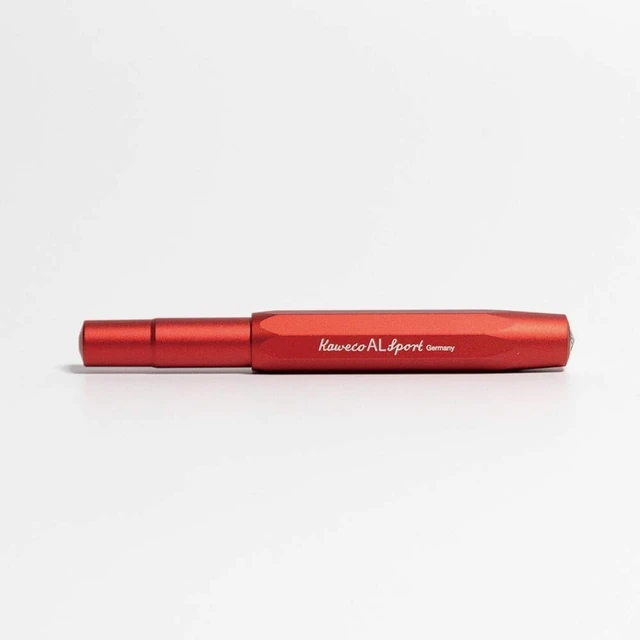 Alt view image 5 of 7 - AL Sport Fountain Pen Deep Red, Fine Nib Sport Octagonal Clip Chrome