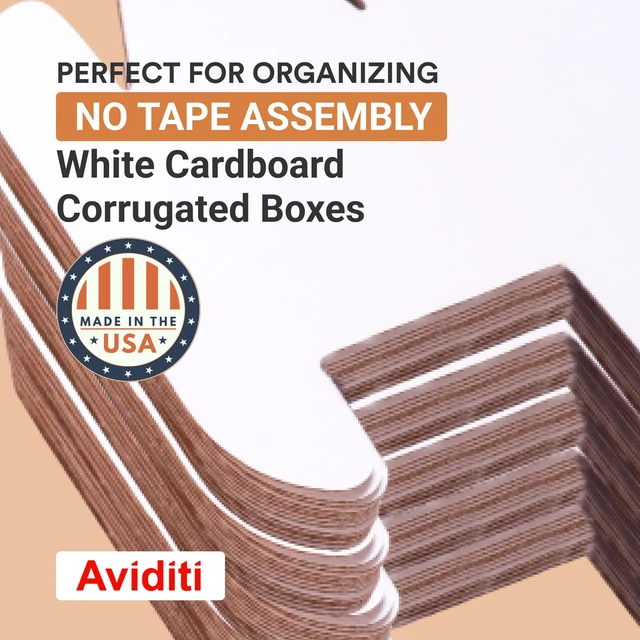 Alt view image 3 of 6 - Storage Bins Small 9"L x 4"W x 4 1/2"H 50-Pack - Corrugated Cardboard for Shipping, Moving, Mailing, Packing, Packaging and Storage