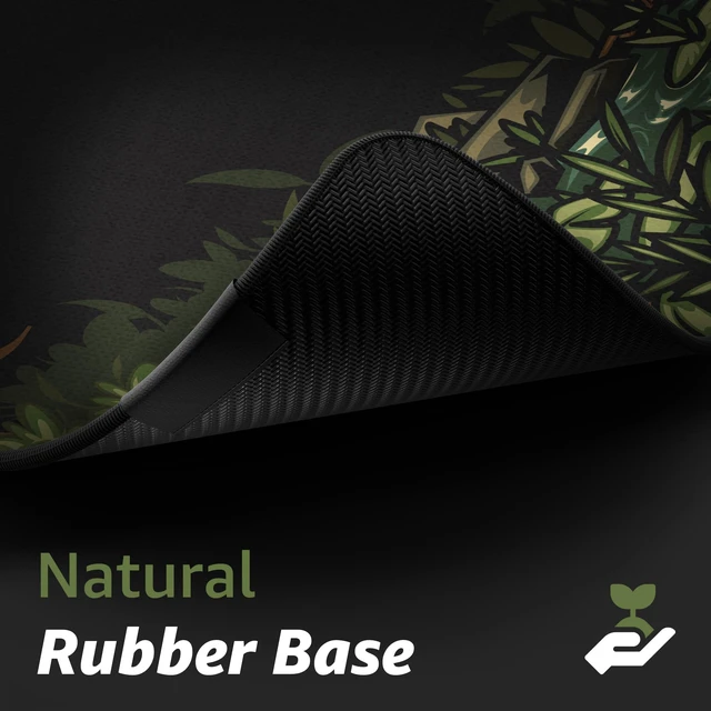 Alt view image 5 of 7 - ® Extended Gaming Mouse Pad 5mm Thick, Waterproof Surface, Smooth Polyester Fabric, and Natural Rubber Base Midori (XXXL 45" x 20")
