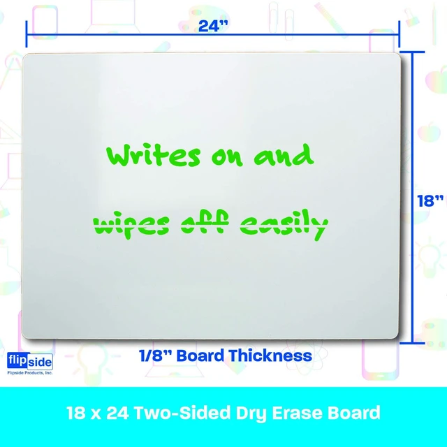 Alt view image 3 of 3 - 18 x 24 Two-Sided Dry Erase Board Pack of 6