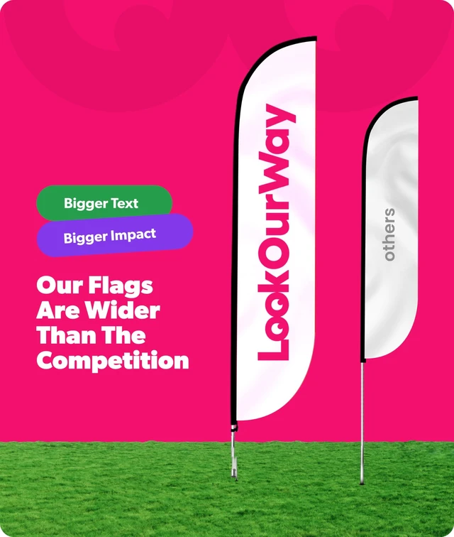 Alt view image 4 of 7 - Feather Flag Pole Kit - 12 Feet Tall Advertising Flag Banner with Fiberglass Pole Kit and Ground Spike for Business Promotion - Food & Restaurant Flags - Pizza Red/White/Green (10M1200056)