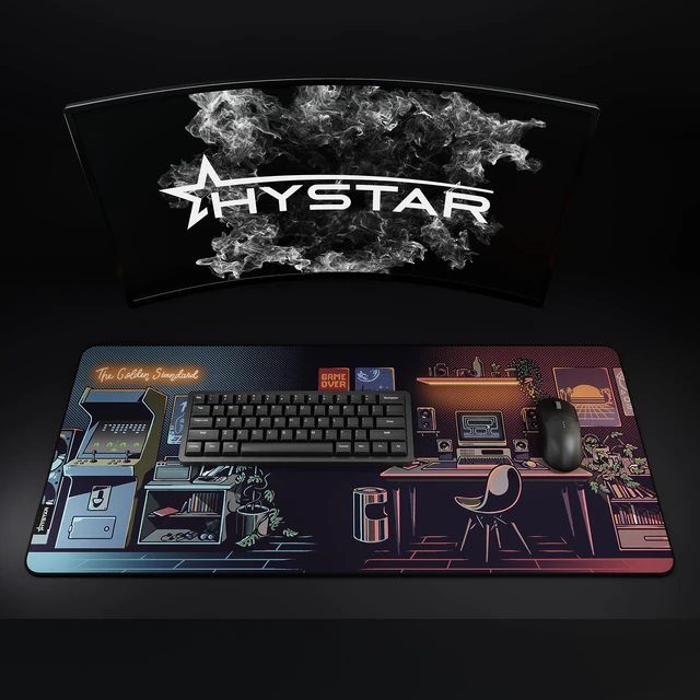 Alt view image 6 of 7 - ® Extended Gaming Mouse Pad XXXL 45" x 20" 5mm Thick, Waterproof Surface, Smooth Polyester Fabric, and Natural Rubber Base Nostalgia
