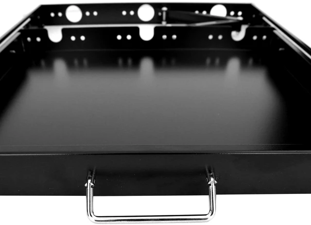 Alt view image 5 of 7 - GlobalRack 1U Keyboard Drawer, 17.75" Depth, Extends to 27", Soft-Close 1U keyboard drawer 1U rack drawer Soft-close damping Foldable handle Built-in cable management Heavy-gauge stee