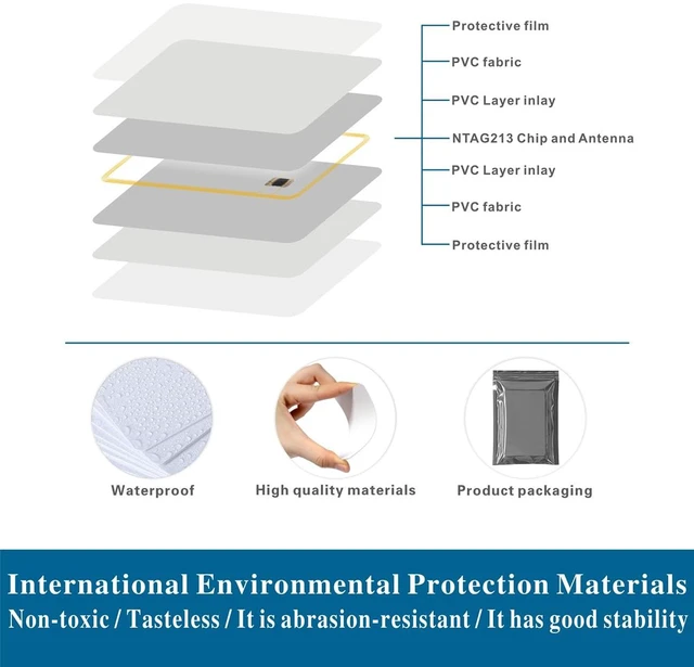 Alt view image 4 of 7 - 200pcs Tags Ntag213 NFC Card Programmable NFC Cards NFC 213 Tags Writable NFC Chips 144 Bytes Memory NFC Tags iPhone Compatible with All NFC-Enabled Phones and Devices