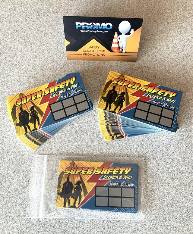 Alt view image 2 of 6 - Super Safety Scratch & Win, 100 Cards Workplace Safety Scratch Off Game Tickets, Employee Incentive
