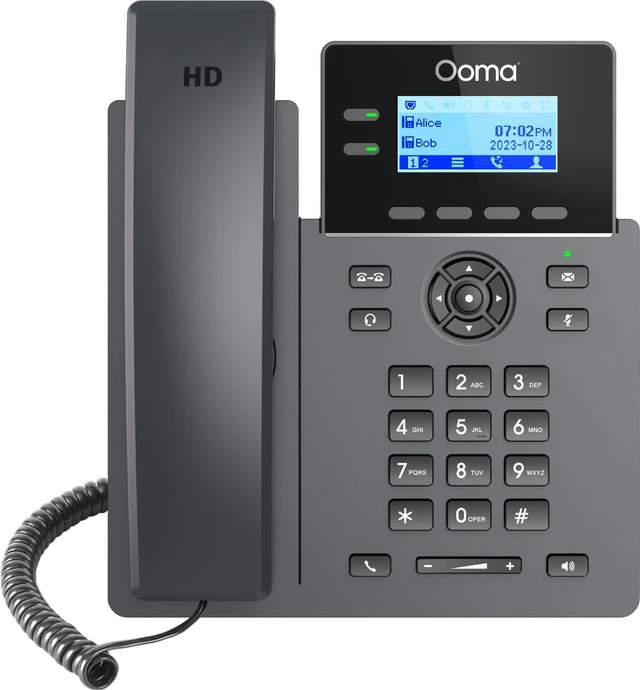 Main image of Provisioned 2602 Office IP Desk Phone: Ideal for Office Cloud-Based VoIP. Virtual Receptionist, Desktop/Mobile App, Videoconferencing. Subscription Required