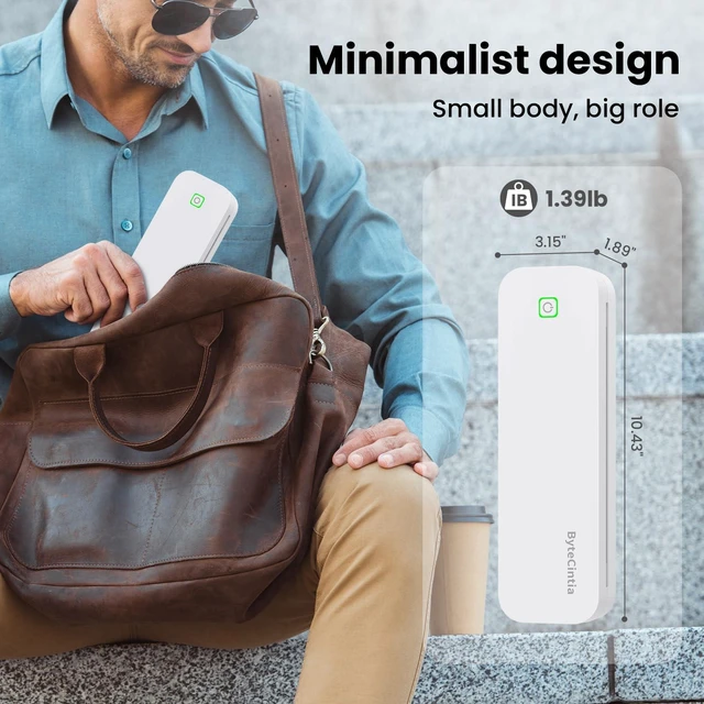 Alt view image 2 of 7 - Portable Printer for Travel, Bluetooth Thermal Printer Supports 8.5 x 11 Inch US Letter Size, Compatible with Android and iOS & Laptop Inkless Mobile for Office, Car, School