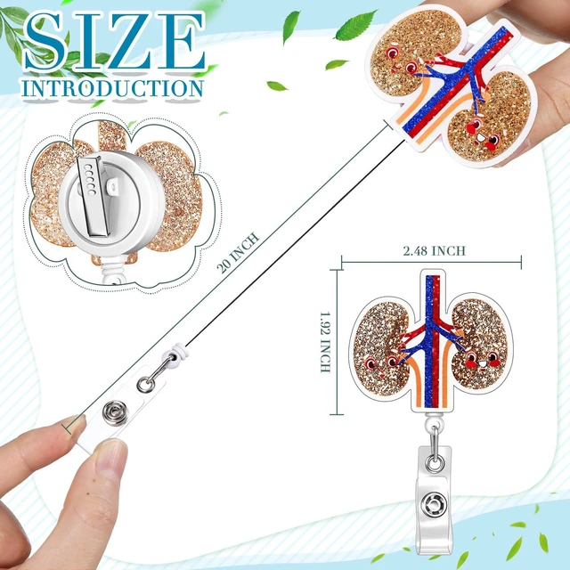 Alt view image 3 of 7 - 60 Pcs Funny Nurse Badge Reels Bulk Cute Retractable Name ID Clip Tag Badge Holder for Doctor Student Medical Assistant Coworker Work Accessories Funny Gifts