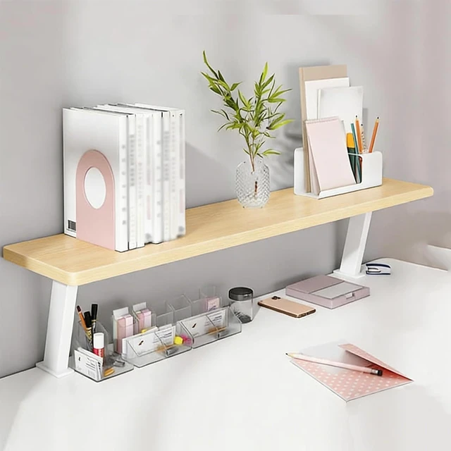 Alt view image 3 of 7 - Clamp On Desk Shelf, Adjustable Desktop Extender Storage Organizer Space Saving Desk Shelf No Drill For Office, Dorm, Home Desk Organization (39.3 x 7.8 in)