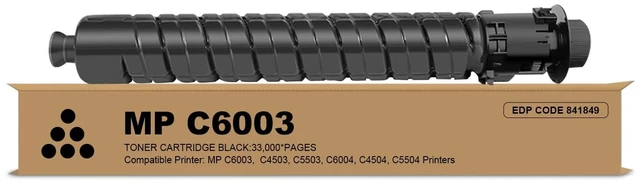 Main image of High Yield MP C6003 Toner Cartridge 841849 Toner Replacement for Ricoh MP C6003 C4503 C5503 C4504 C5504 C6004 Printer, Black 1-Pack