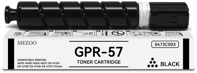 Main image of GPR57 GPR-57 Black Toner Cartridge High Yield Compatible for Canon GPR57 0473C003 Toner Cartridge for ImageRunner Advance 4525i 4535i 4545i 4551i DX 4725i 4735i 4745i 4751i Printer(1 Pack,42100 Pages)