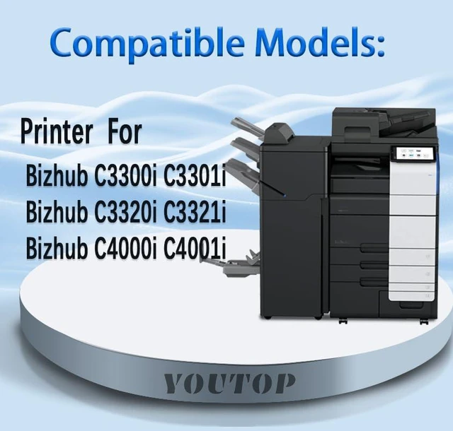 Alt view image 2 of 6 - TNP80 TNP81 TNP-80 TNP-81 Black Toner Cartridge (AAJW132 AAJW131) Replacement for Konica Minolta Bizhub C3300i C3301i C3320i C3321i C4000i C4001i Printers