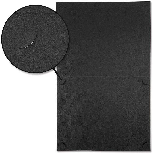 Alt view image 5 of 6 - Ornate Black & Silver Certificate Folders - Pack of 25, Linen Cover 80 lb. Stock, Folded, Die-Cut Corners, for Office, Business Awards, Graduation, School Diploma Holder, 9-1/2" x 12"