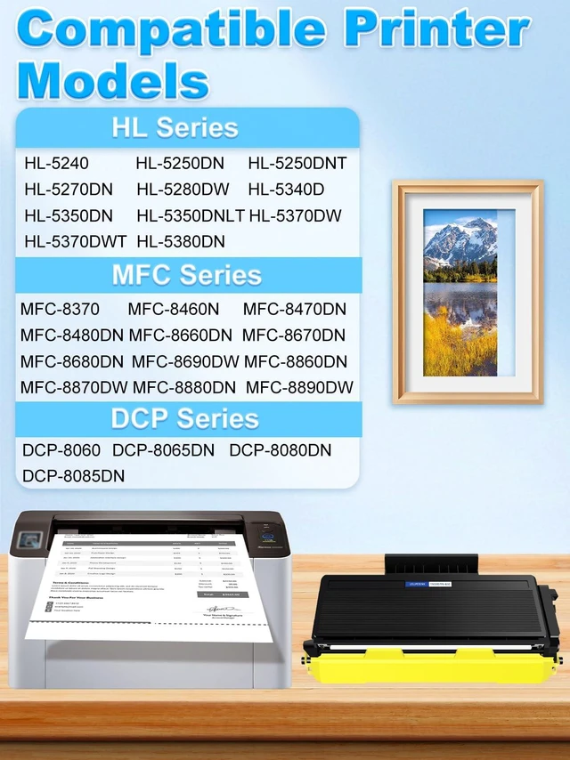 Alt view image 2 of 6 - 4 Pack TN650 Black Toner Cartridge Compatible for Brother TN650 TN580 TN620 Work with MFC-8480DN MFC-8660DN MFC-8670DN HL-5340D 5350DN Printer TN650 TN580 TN620 TN550 High Yield Toner-4 Pack