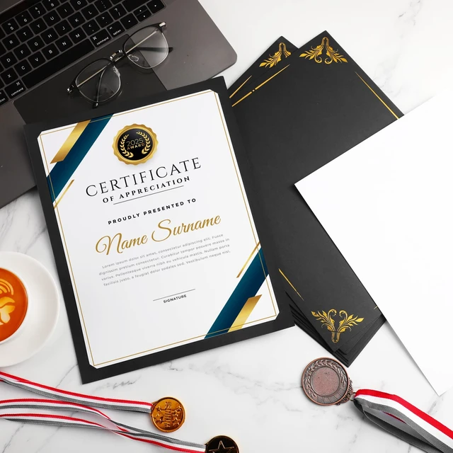 Alt view image 4 of 7 - 200 Pack Certificate Holders Diploma Holders Office Certificate Covers Bulk Document Letter Size Diploma Covers for 8.5 x 11 Inch Paper(Black with Gold Foil Border)