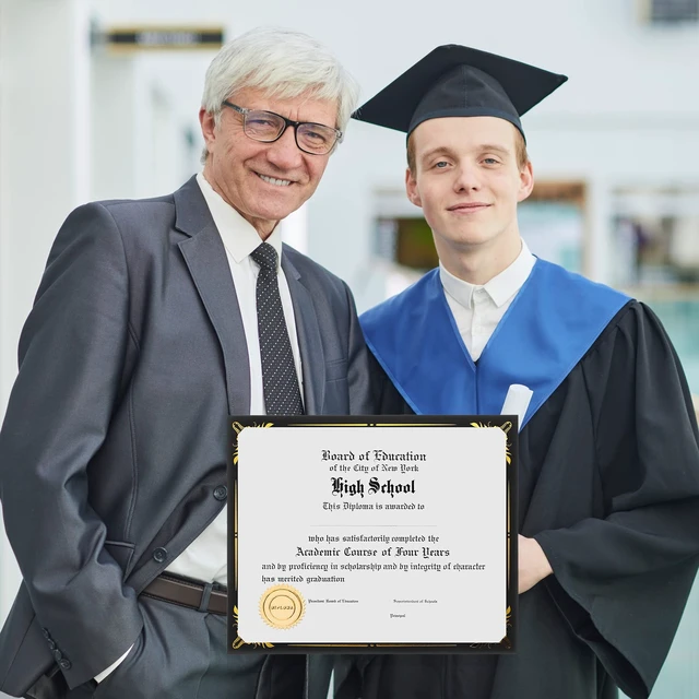 Alt view image 5 of 7 - 200 Pack Certificate Holders Diploma Holders Office Certificate Covers Bulk Document Letter Size Diploma Covers for 8.5 x 11 Inch Paper(Black with Gold Foil Border)