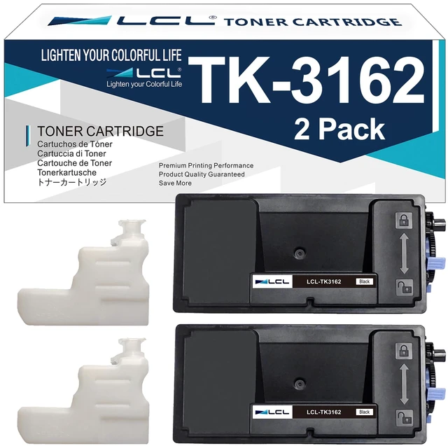 Main image of TK3162 TK-3162 Toner Cartridge Compatible for TK 3162 Toner, 2 Black 1T02T90US0 for Kyocera ECOSYS P3055dn P3045dn P3050dn P3060dn M3645idn M3145idn P3150dn P3155dn M3145dn M3645dn P3260dn