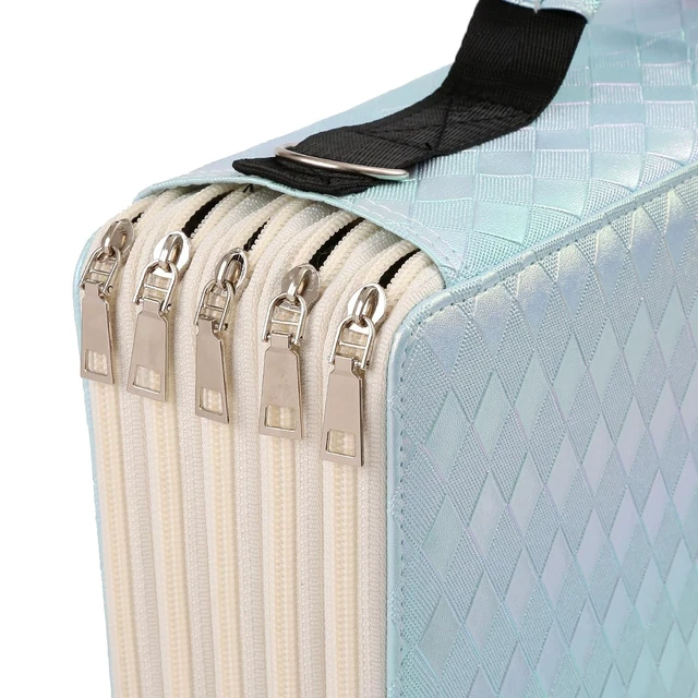 Alt view image 5 of 7 - 500 Individual-Slots Colored Pencil Case w/Handle, Shoulder Strap
