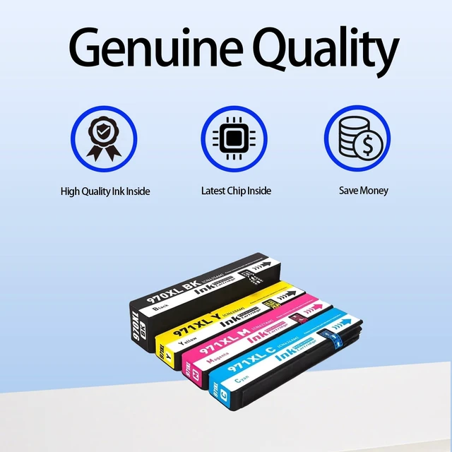 Alt view image 3 of 6 - 970XL 971XL High Yield Ink Cartridge Use for OfficeJet Pro X451dn X451dw X476dn X476dw X551dw X576dn X576dw Printers (4 Pack)