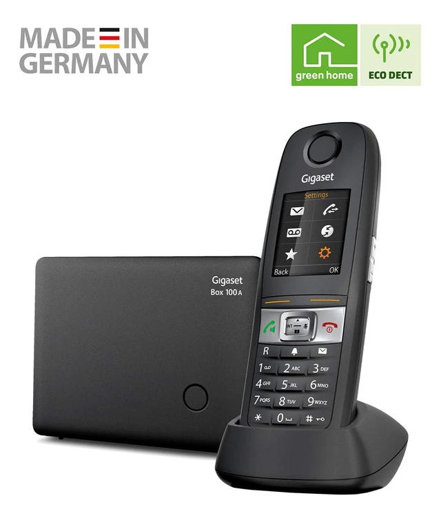 Alt view image 2 of 7 - E630A Phone with Answering Machine Water Splash and Dust-Resistant, (IP 65) Ideal for Craftsmen and Mechanics, Black (Pack of 1)
