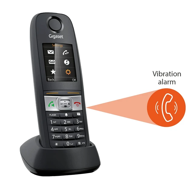 Alt view image 5 of 7 - E630A Phone with Answering Machine Water Splash and Dust-Resistant, (IP 65) Ideal for Craftsmen and Mechanics, Black (Pack of 1)