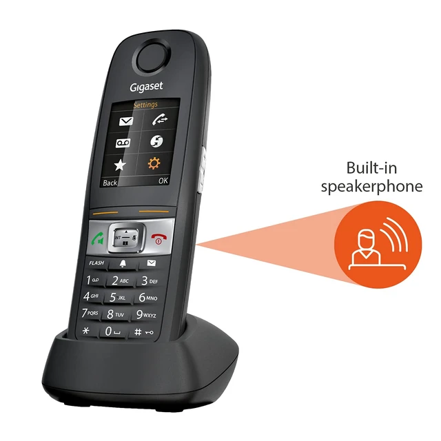 Alt view image 6 of 7 - E630A Phone with Answering Machine Water Splash and Dust-Resistant, (IP 65) Ideal for Craftsmen and Mechanics, Black (Pack of 1)
