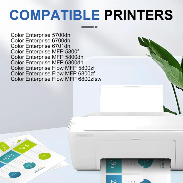Alt view image 2 of 7 - 213X Black Toner Cartridge W2130X(with Chip) Compatible with 213X for Enterprise 5700dn 6700dn 6701dn, MFP 5800 6800, Flow MFP 5800 6800(1Pack, Black)