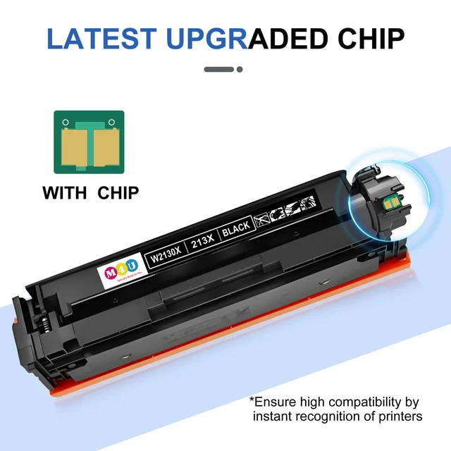 Alt view image 6 of 7 - 213X Black Toner Cartridge W2130X(with Chip) Compatible with 213X for Enterprise 5700dn 6700dn 6701dn, MFP 5800 6800, Flow MFP 5800 6800(1Pack, Black)