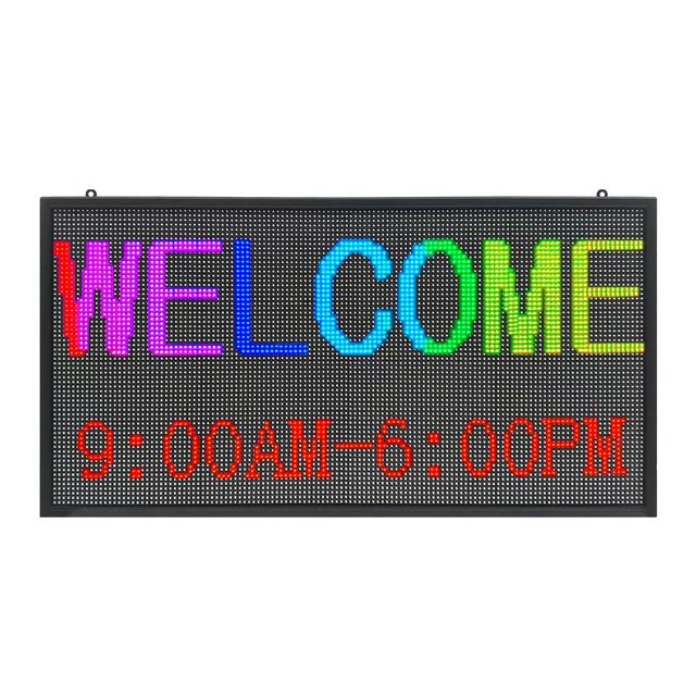 Alt view image 6 of 7 - P3 Indoor Programmable LED Sign 16"x8.7", Full Color Message Display Board LED Display, Programmable Scolling led sign,with WiFi for Business
