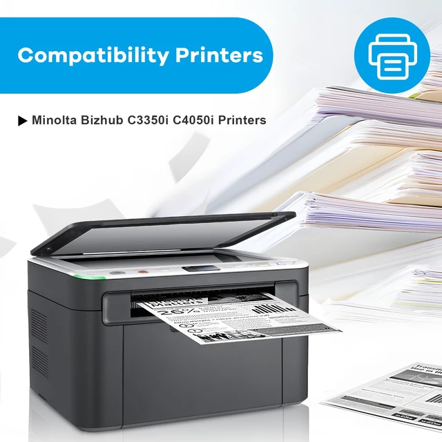 Alt view image 2 of 6 - TNP79 Toner Cartridge TNP79K TNP79C TNP79M TNP79Y for C3350i C4050i Printer Replacement for Konica Minolta TNP79 Toner Cartridge AAJW430 AAJW330 AAJW230 AAJW130 Ink, 4-Pack, Black Cyan Magenta Yellow