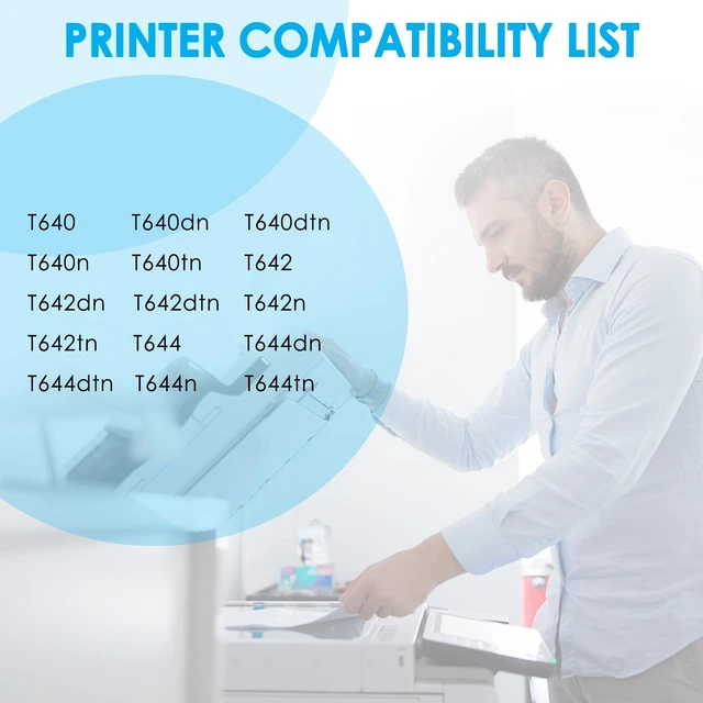 Alt view image 3 of 7 - Compatible 64035HA 64015HA Black Toner Cartridge for Lexmark High Capacity for Lexmark T640 T640dn T640dtn T640N T640tn T642 T642dtn T642n T642tn T644 T644dtn T644n T644tn Printer