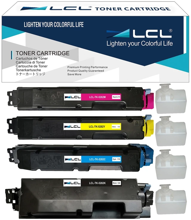 Main image of TK5282 TK-5282 Toner Cartridge Replacement for Kyocera TK-5282K TK-5282C TK-5282M TK-5282Y for EcoSys M6235 M6235cidn M6635 P6235 (1102V02US1) M6635cidn(1102V12US1) P6235 P6235cdn (1102TW2US1) Printer