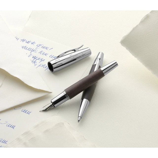 Alt view image 2 of 3 - Design E-Motion Pearwood Polished Chrome Dark Brown Mechanical Pencil 138381