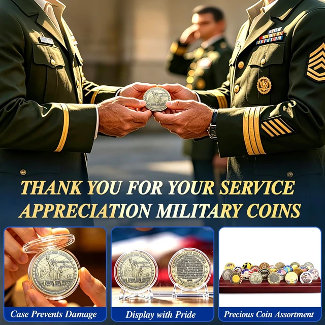 Alt view image 5 of 7 - 100 Pcs Statue of Liberty Military Challenge Coins Veterans Prayer Tokens Veteran Appreciation Gift for Veterans Day Retirement Homecoming Service Recognition Memorials and Patriotic Events