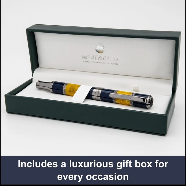 Alt view image 5 of 7 - USA Regatta Sport Rollerball Pen, Orange and Carbon Fiber Luxury Writing Instrument, Refillable Rollerball Pen, Standard Rollerball Refills