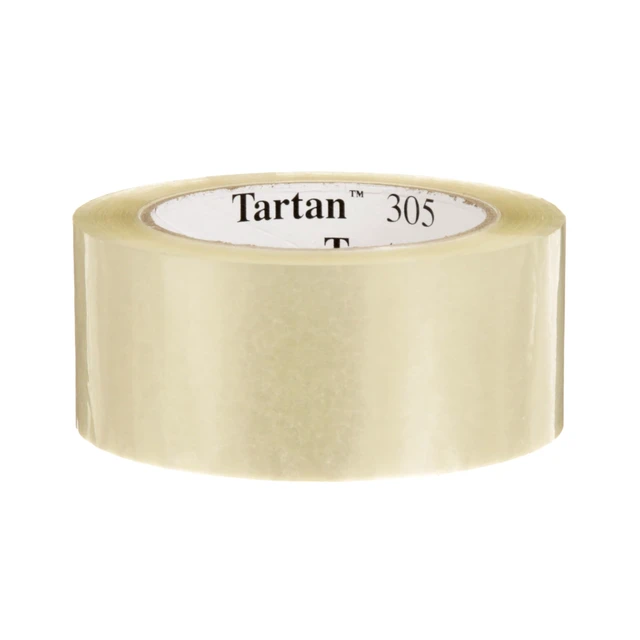 Alt view image 2 of 7 - Tartan Box Sealing Tape 305, Clear, 1.88 in x 109.36 yds (48 mm x 100 m) 36 Rolls/Case, Light Duty, Durable