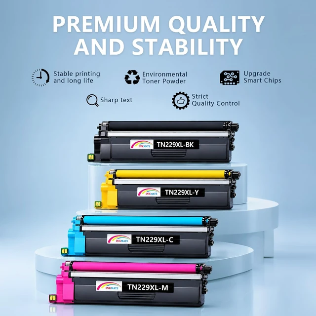 Alt view image 4 of 7 - TN229XL TN229 229XL MFC-L3780CDW Toner Cartridge 4 Pack (BK/C/M/Y) Compatible for Brother TN229 Work with MFC-L3780CDW MFC-L3720CDW HL-L3280CDW HL-L3220CDW HL-L3300CDW HL-L3295CDW Printer