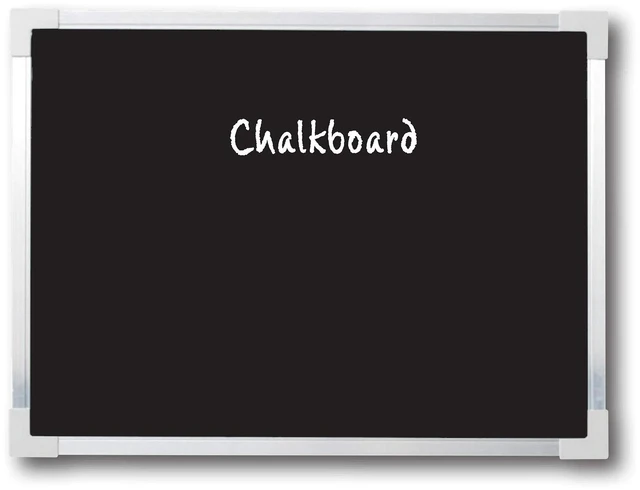 Main image of 36" x 48" Aluminum Framed Black Chalkboard, Large Surface, Wall Decor, Chalkboard Sign, Wall Mount, Menu Board