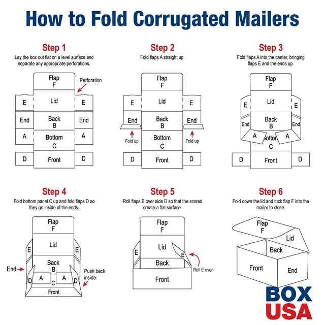 Alt view image 4 of 7 - BM1255 Corrugated Mailers, 12" x 5" x 5", White (Pack of 50)