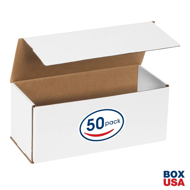Alt view image 2 of 7 - BM1255 Corrugated Mailers, 12" x 5" x 5", White (Pack of 50)