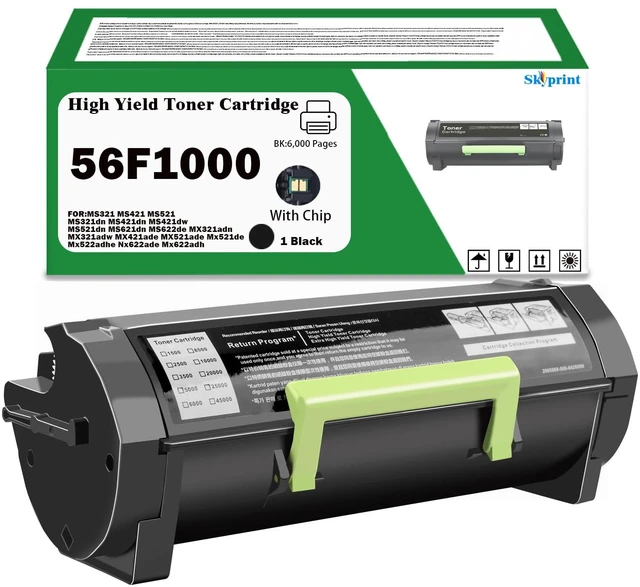 Main image of MS321 MS421 MS521 Toner Cartridge Compatible for Lexmark 56F1000 Black MS321dn MS421dn MS421dw MS521dn MS621dn MS622de MX321adn MX321adw MX421ade MX521ade Mx521de Mx522adhe Nx622ade Mx622adh