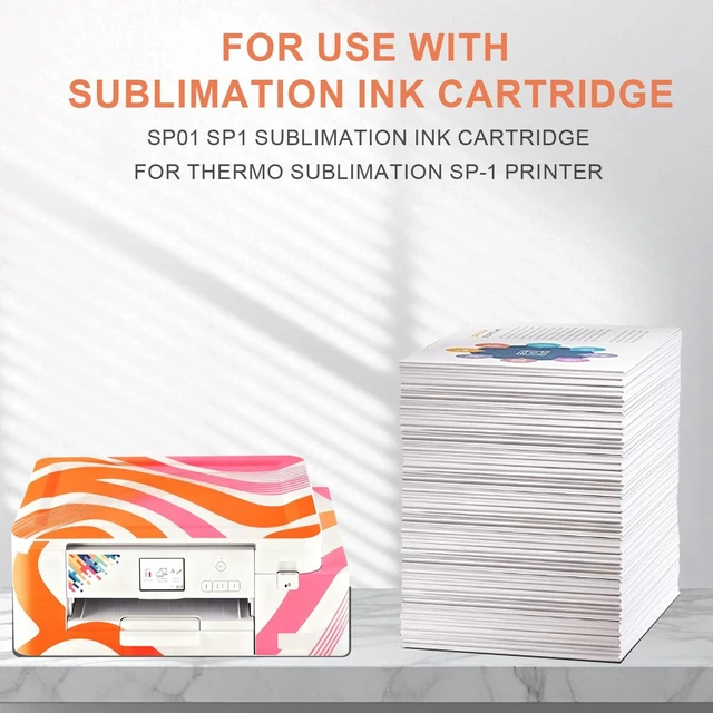 Alt view image 2 of 6 - High Capacity SP01 SP-1 Ink Cartridge 4-Pack Replacement for SP01 Ink Cartridges SP01BKS SP01CS SP01MS SP01YS for Thermo Sublimation SP-1 Printer Ink, 4-Pack SP-1 BKS (110ML) SP01CS (52ML)