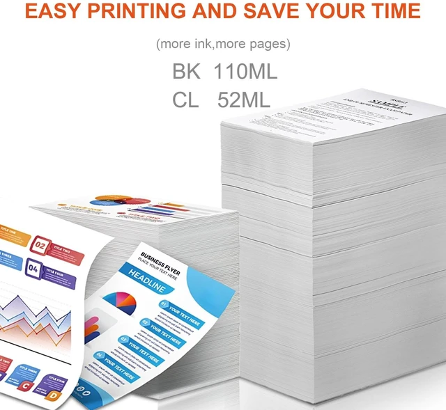 Alt view image 3 of 6 - High Capacity SP01 SP-1 Ink Cartridge 4-Pack Replacement for SP01 Ink Cartridges SP01BKS SP01CS SP01MS SP01YS for Thermo Sublimation SP-1 Printer Ink, 4-Pack SP-1 BKS (110ML) SP01CS (52ML)