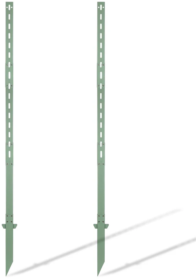 Main image of 6 Ft Sign Stake Post, Heavy Duty Wind-Resistant Yard Sign Stakes (Pack of 2), 5.5 lb Steel Survey Stakes with Green Powder Coating, Ground Anchor Sign Holder for Outdoor Parking, Lawn, Events