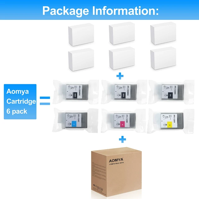 Alt view image 3 of 7 - PFI102 PFI-102 Ink Cartridge 130ML (2MB/BCMY) 6-Pack PFI 102 Ink Cartridge Compatible for ImagePrograf iPF500 510 600 605 610 650 655 700 710 720 750 755 760 765