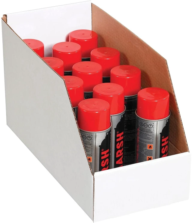 Main image of Storage Bins Medium 6"L x 18"W x 10"H 25-Pack - Corrugated Cardboard for Packing, Moving, and Storage